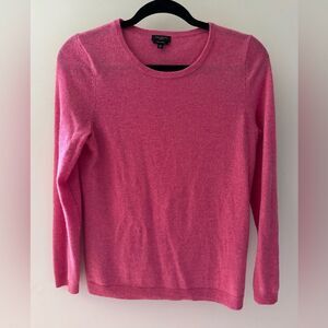 Barbiecore Talbots Petites PURE CASHMERE Pink Luxury All Season Sweater Size MP
